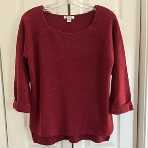 Hampshire maroon sweater. Perfect for the fall and holidays.